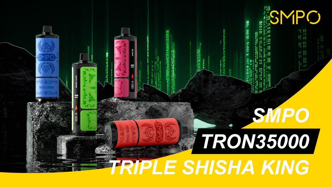 Load video: SMPO TRON 35000 SHISHA DISPOSABLE